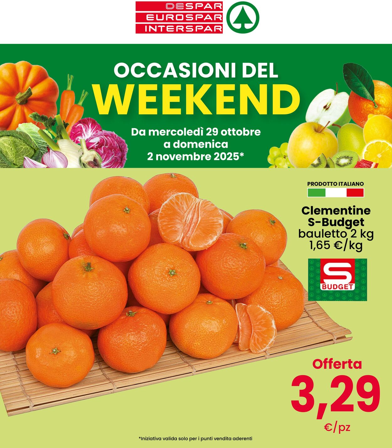 Volantino Eurospar 29.10.2025 - 02.11.2025