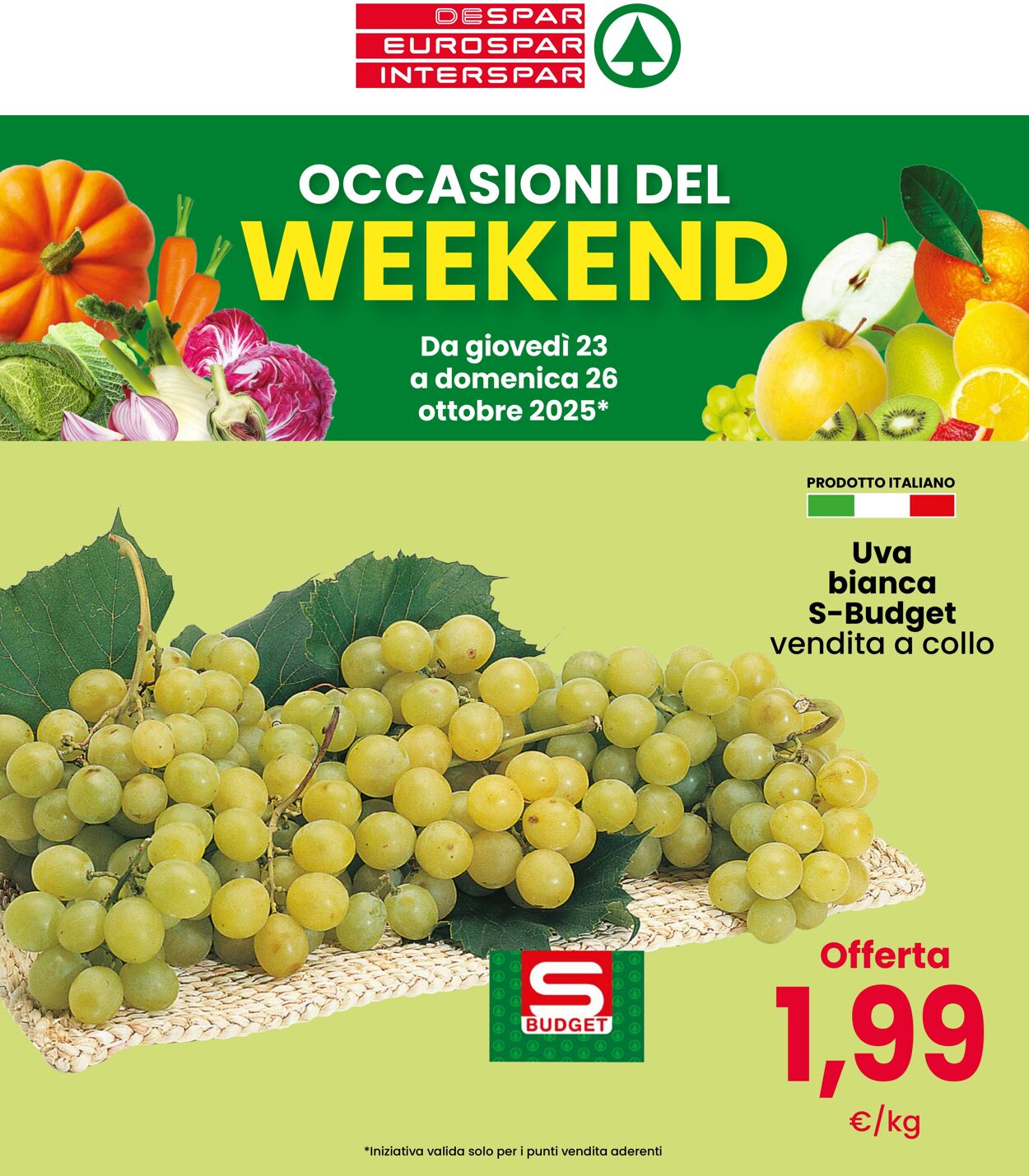 Volantino Eurospar 23.10.2025 - 26.10.2025