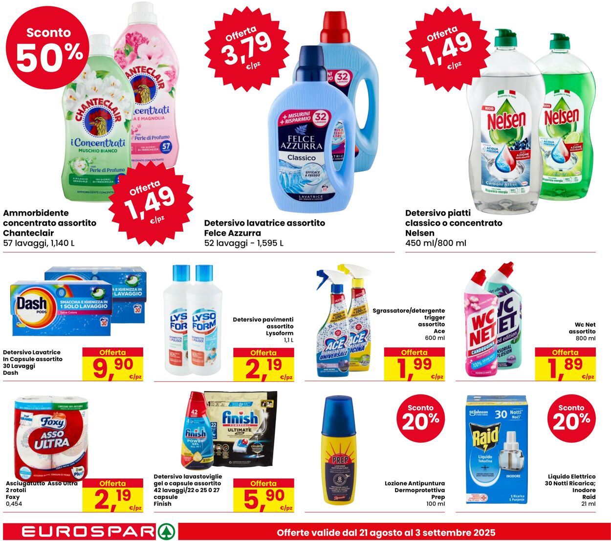 Volantino Eurospar 21.08.2025 - 03.09.2025