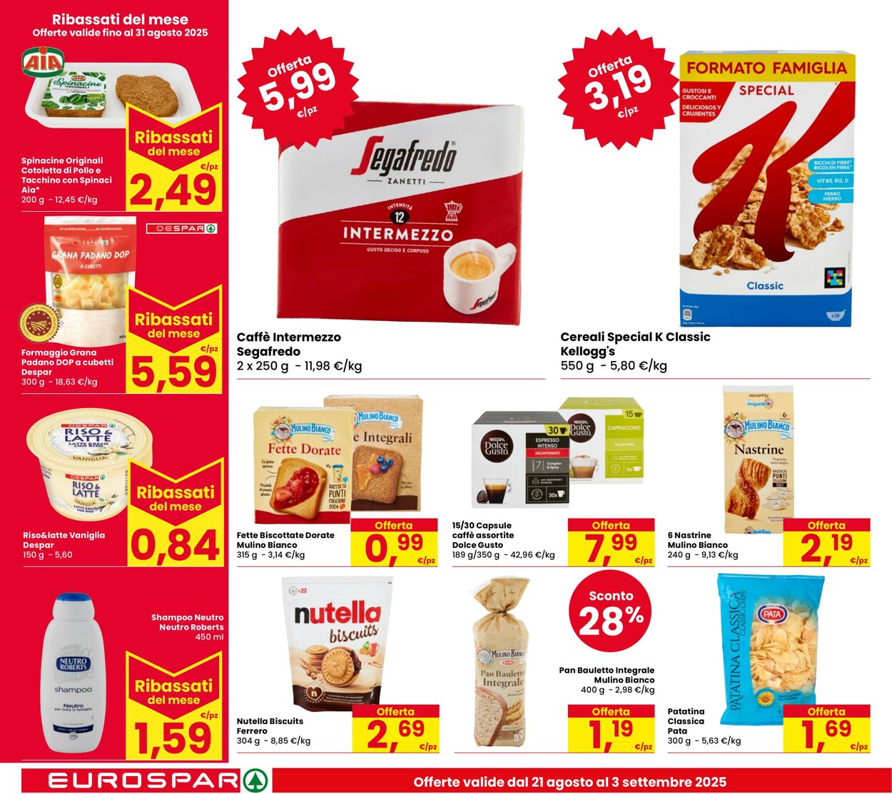 Volantino Eurospar 21.08.2025 - 03.09.2025