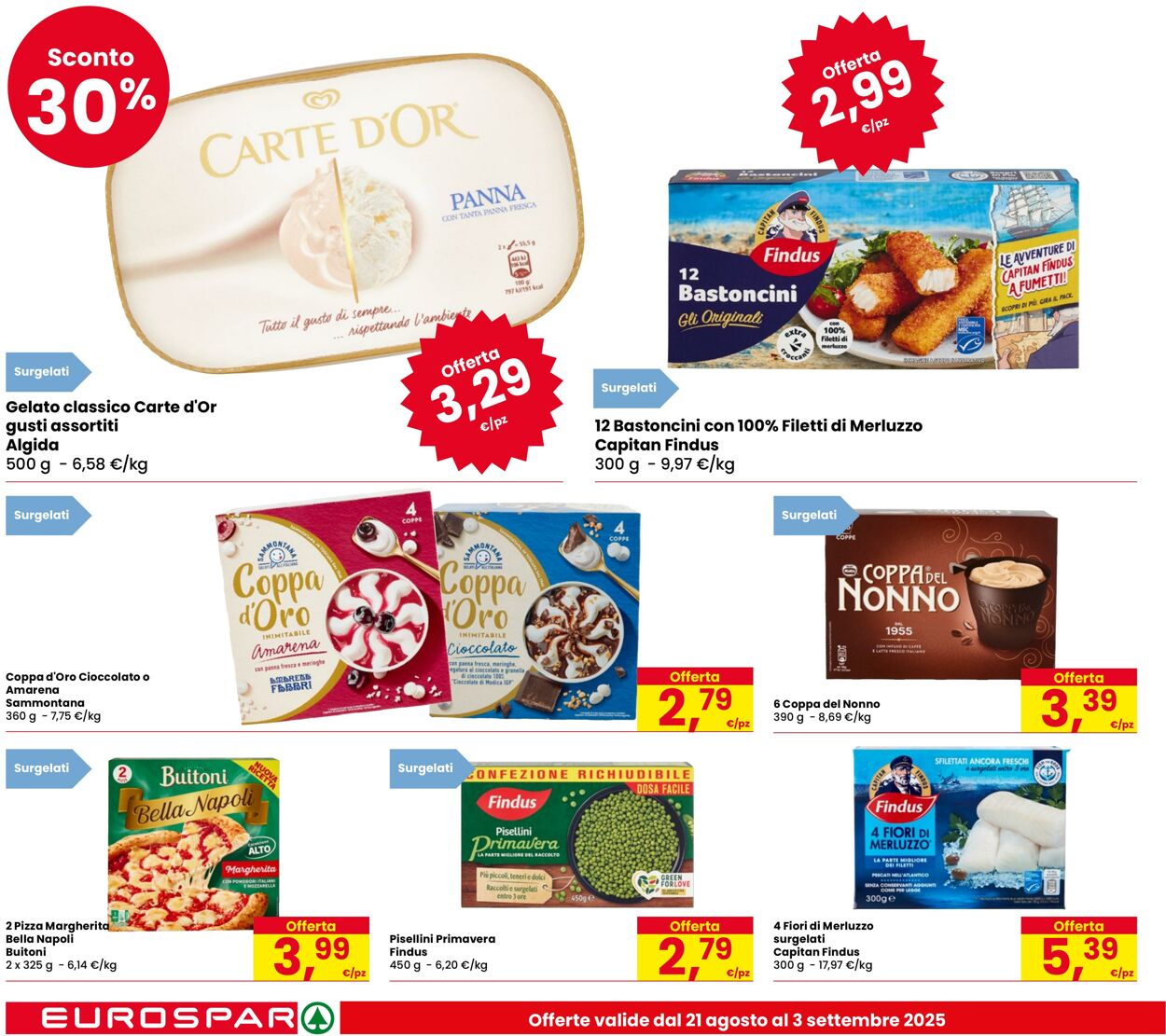 Volantino Eurospar 21.08.2025 - 03.09.2025