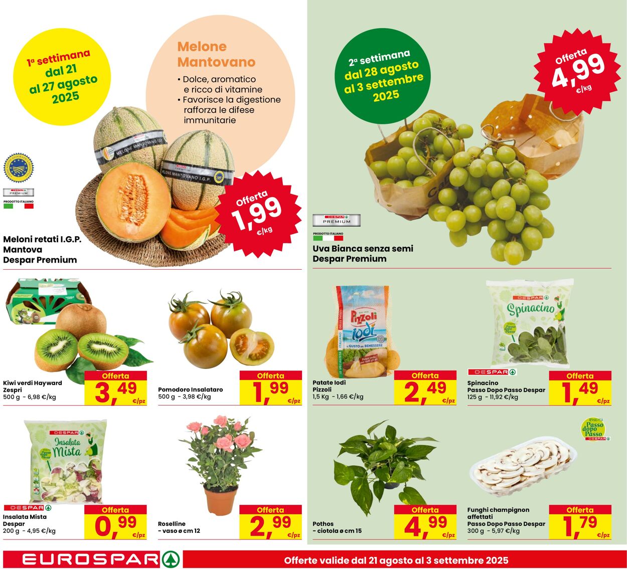 Volantino Eurospar 21.08.2025 - 03.09.2025