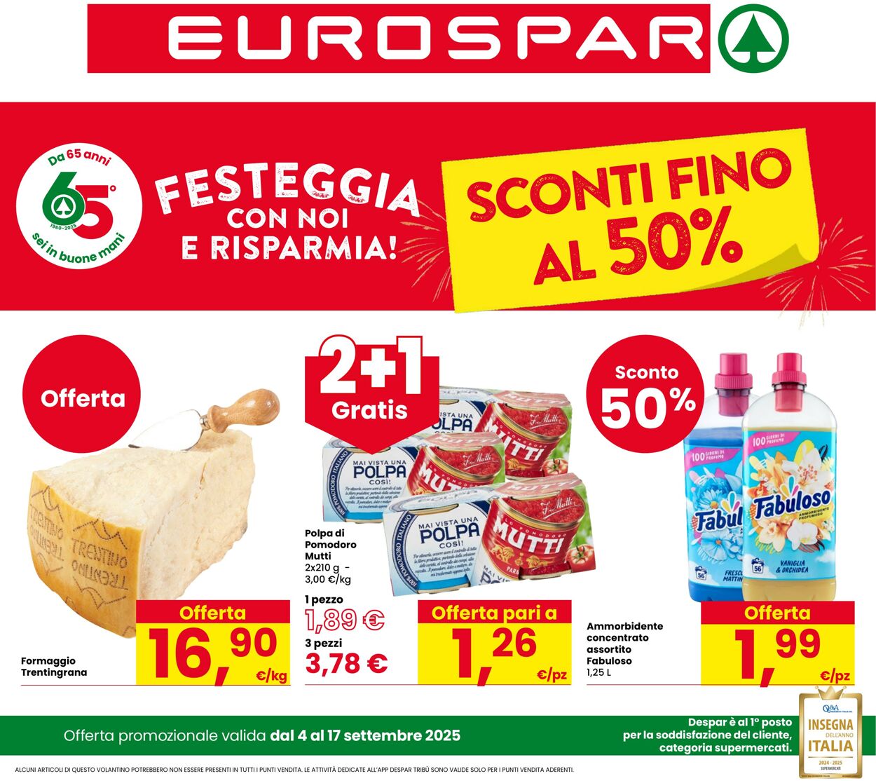 Volantino Eurospar 04.09.2025 - 17.09.2025
