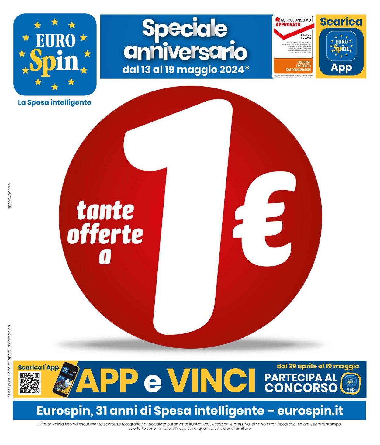 Volantino Eurospin - euro 13 mag, 2024 - 19 mag, 2024