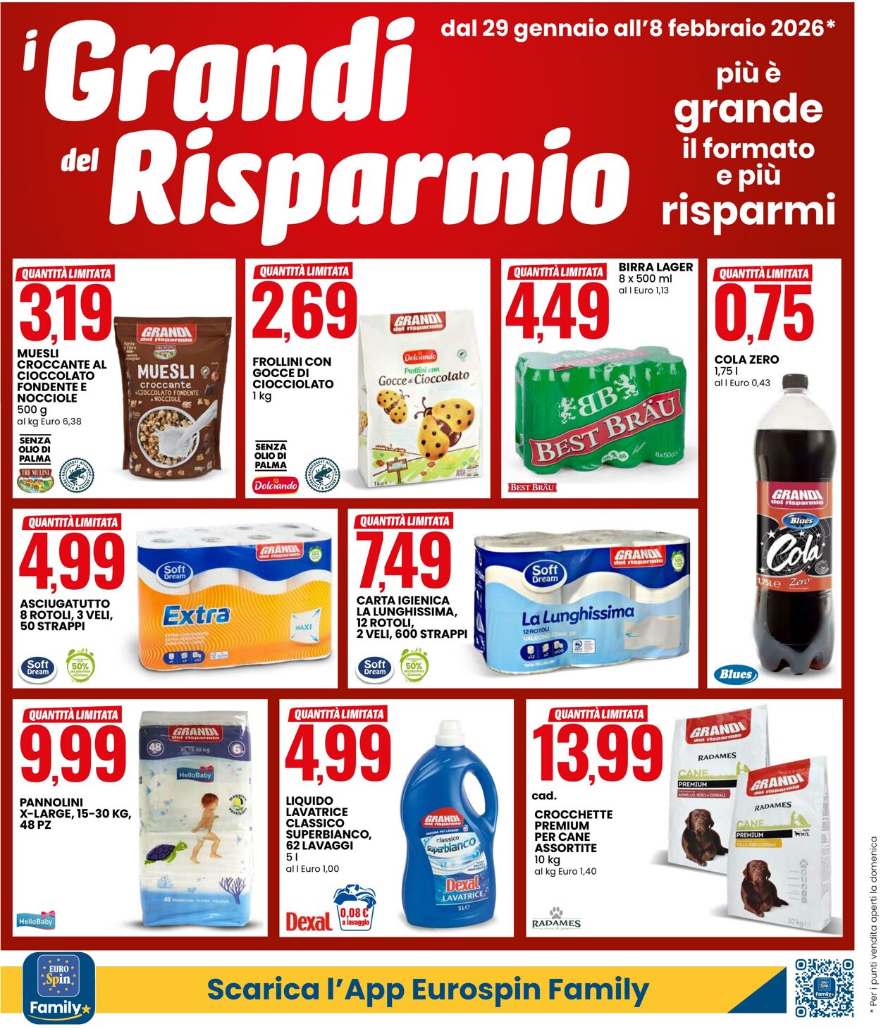 Volantino Eurospin 29.01.2026 - 08.02.2026