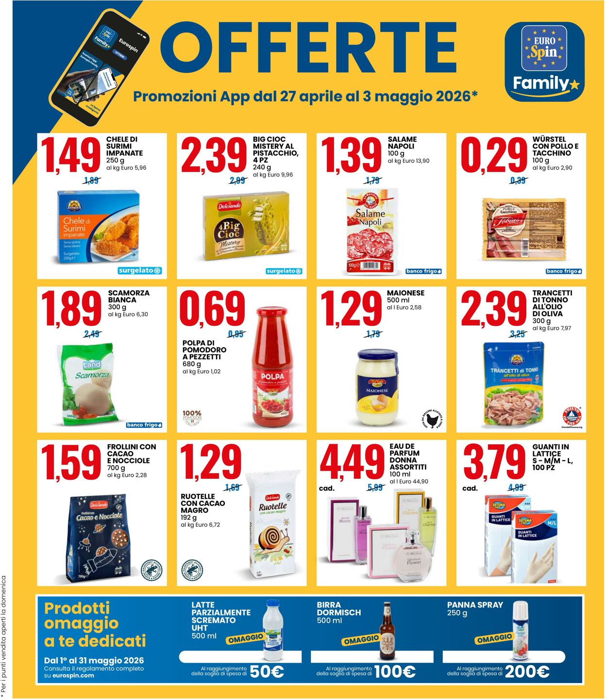 Volantino Eurospin 27.04.2026 - 03.05.2026