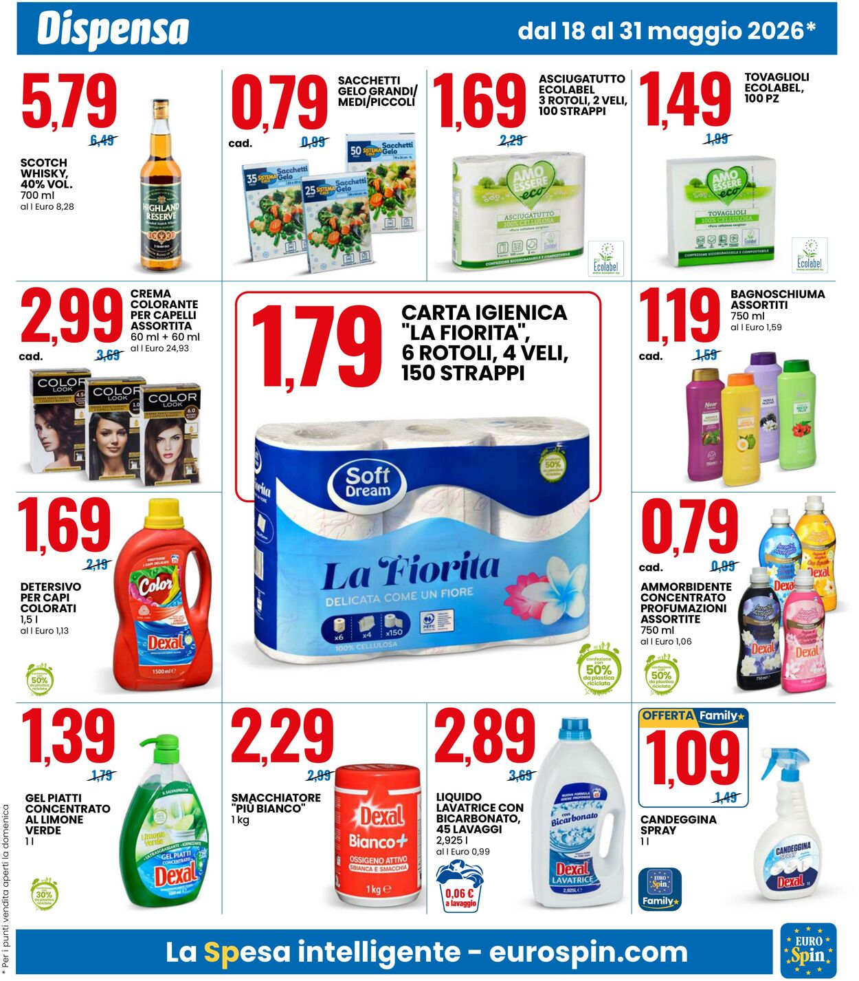 Volantino Eurospin 18.05.2026 - 31.05.2026