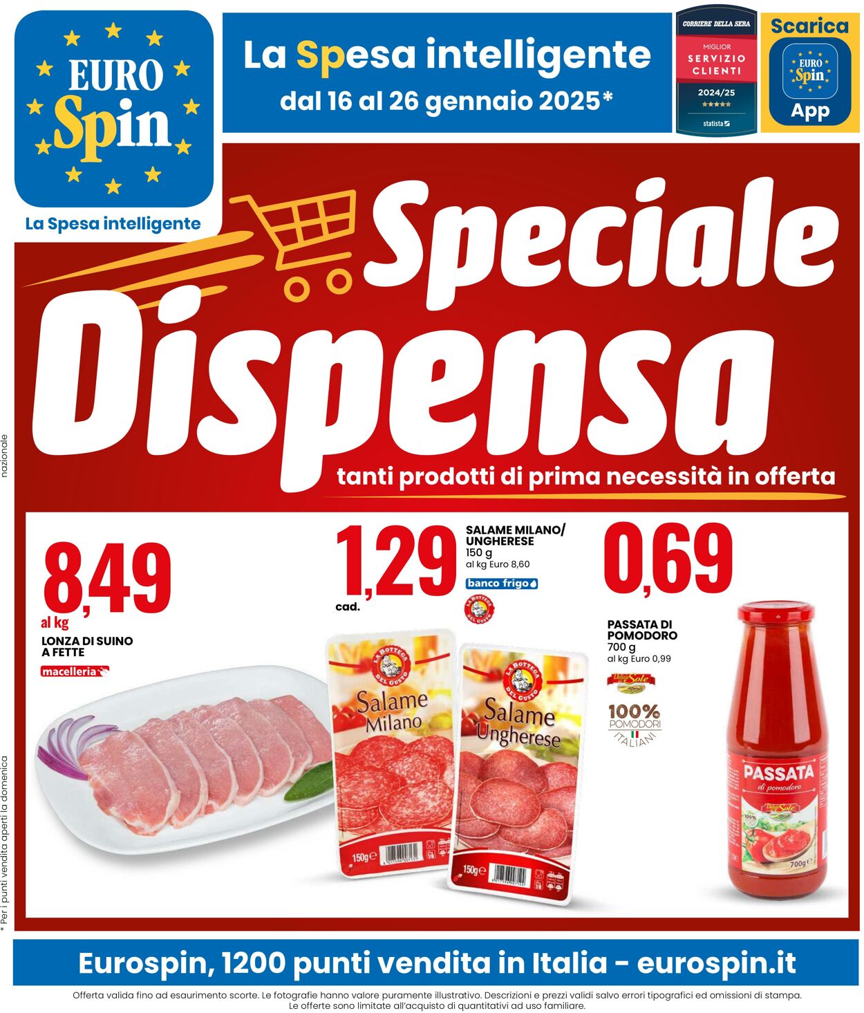 Volantino Eurospin 16.01.2025 - 26.01.2025