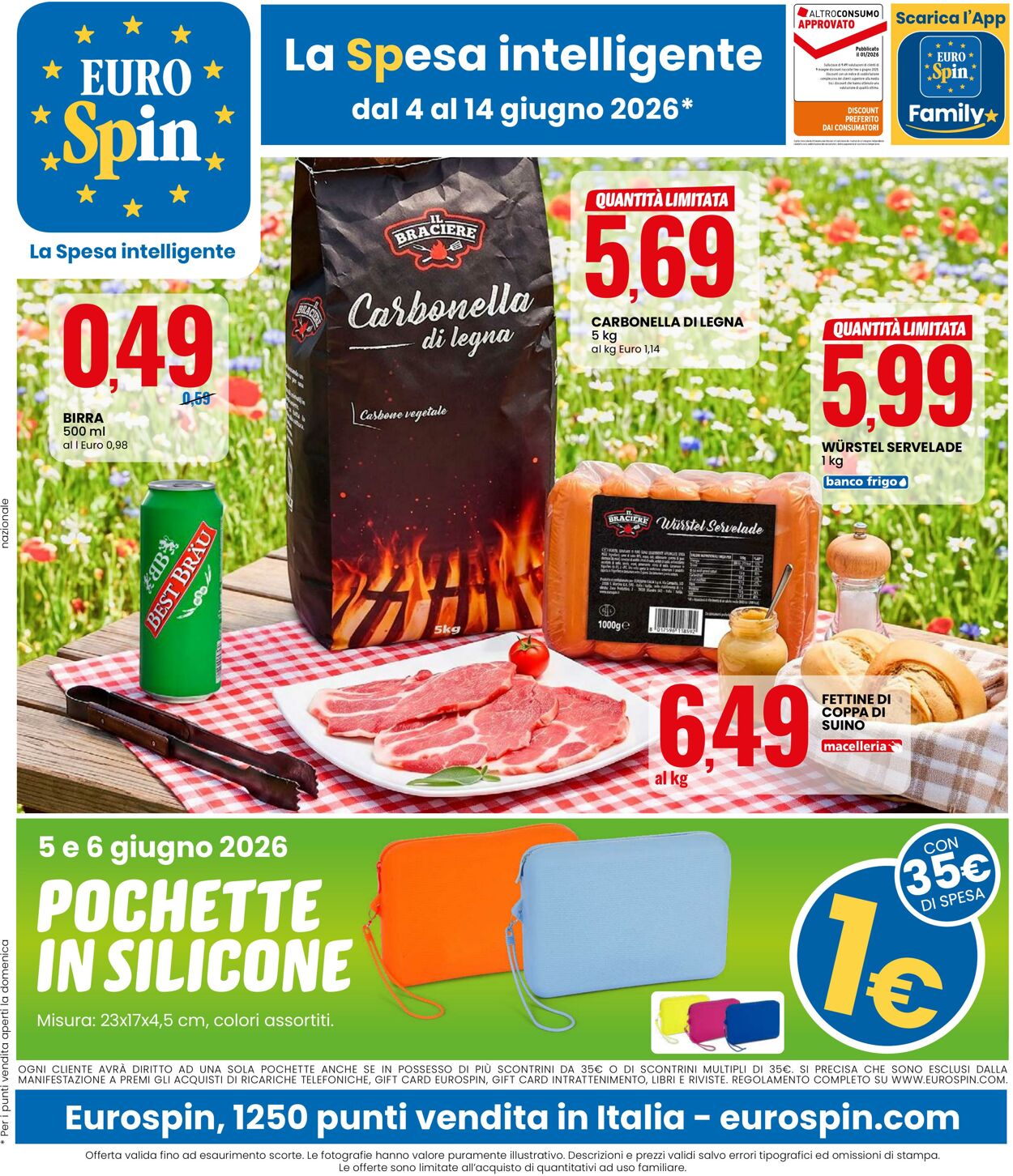 Volantino Eurospin - SPECIALE GRIGLIATA E POCHETTE IN SILICONE 4 giu, 2026 - 14 giu, 2026
