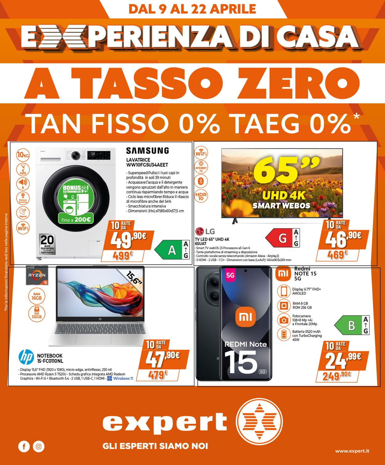 Volantino Expert 09.04.2026 - 17.04.2026