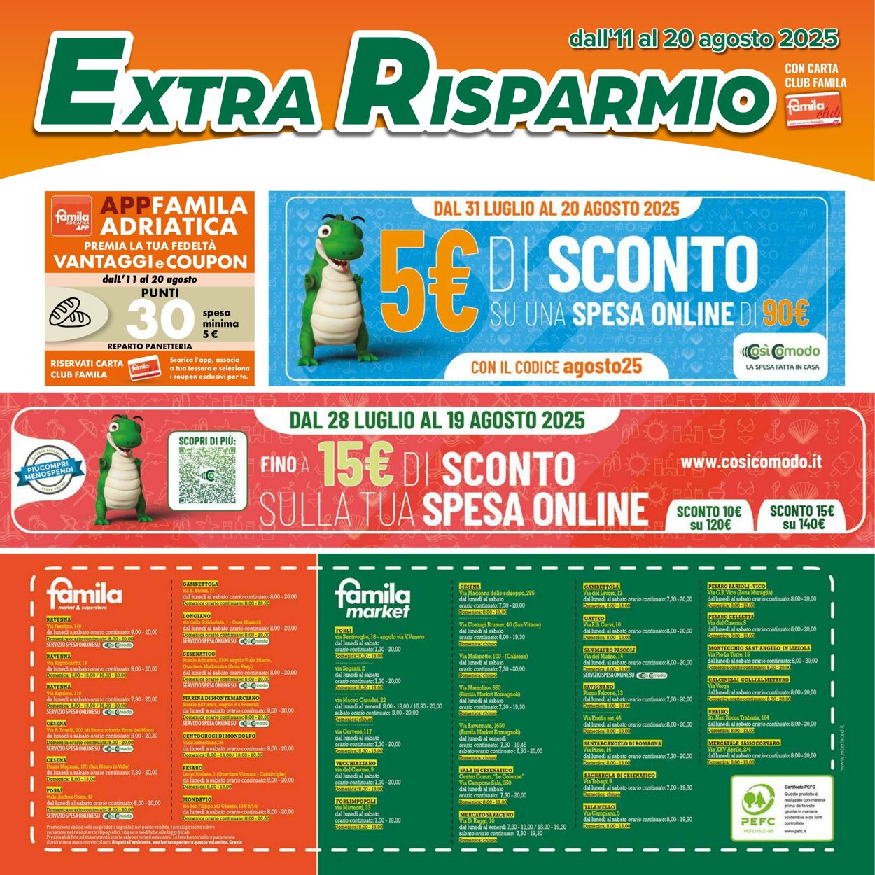 Volantino Famila 11.08.2025 - 20.08.2025