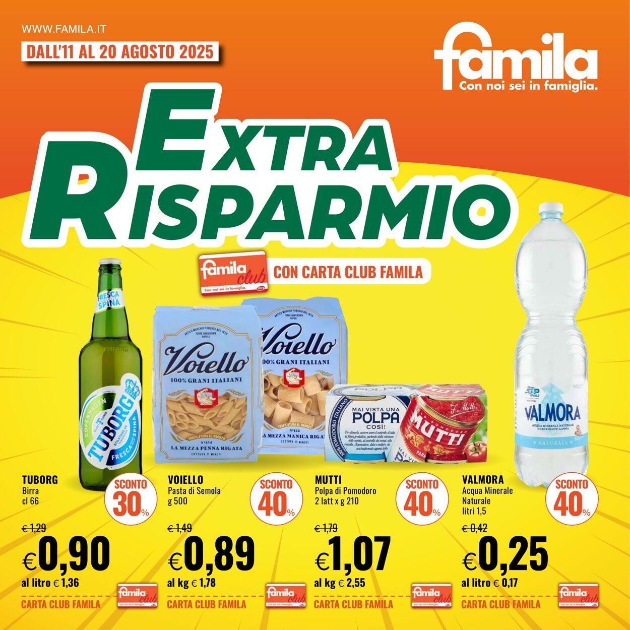 Volantino Famila 11.08.2025 - 20.08.2025