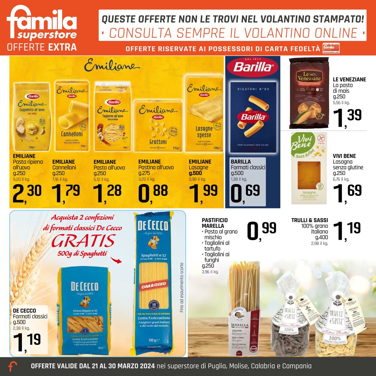 Volantino Famila 21.03.2024 - 30.03.2024