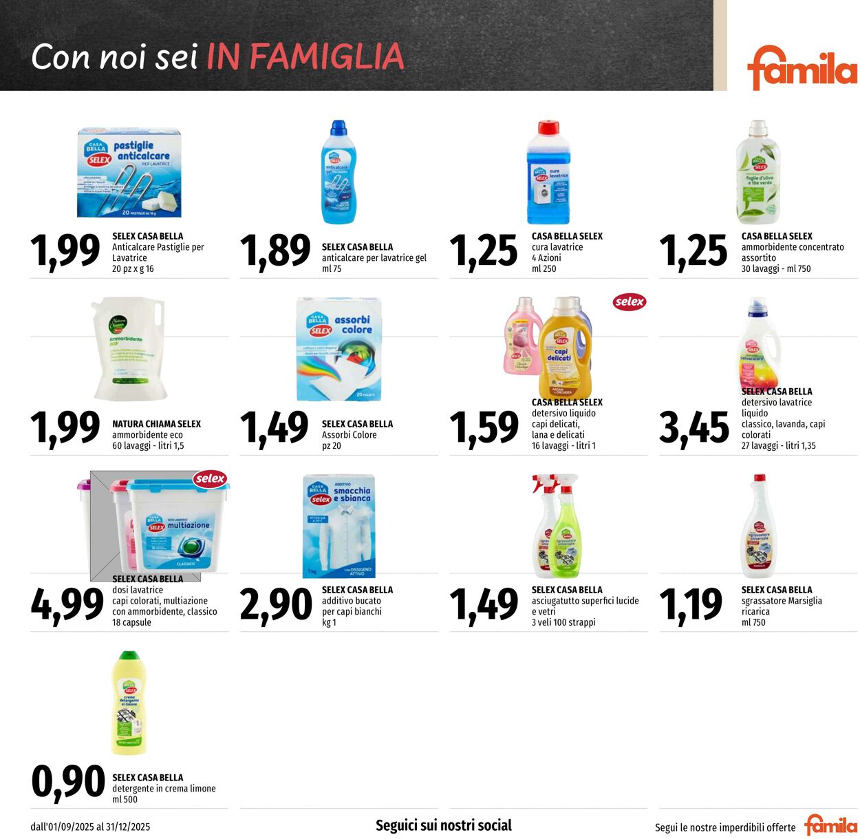 Volantino Famila 01.09.2025 - 31.12.2025
