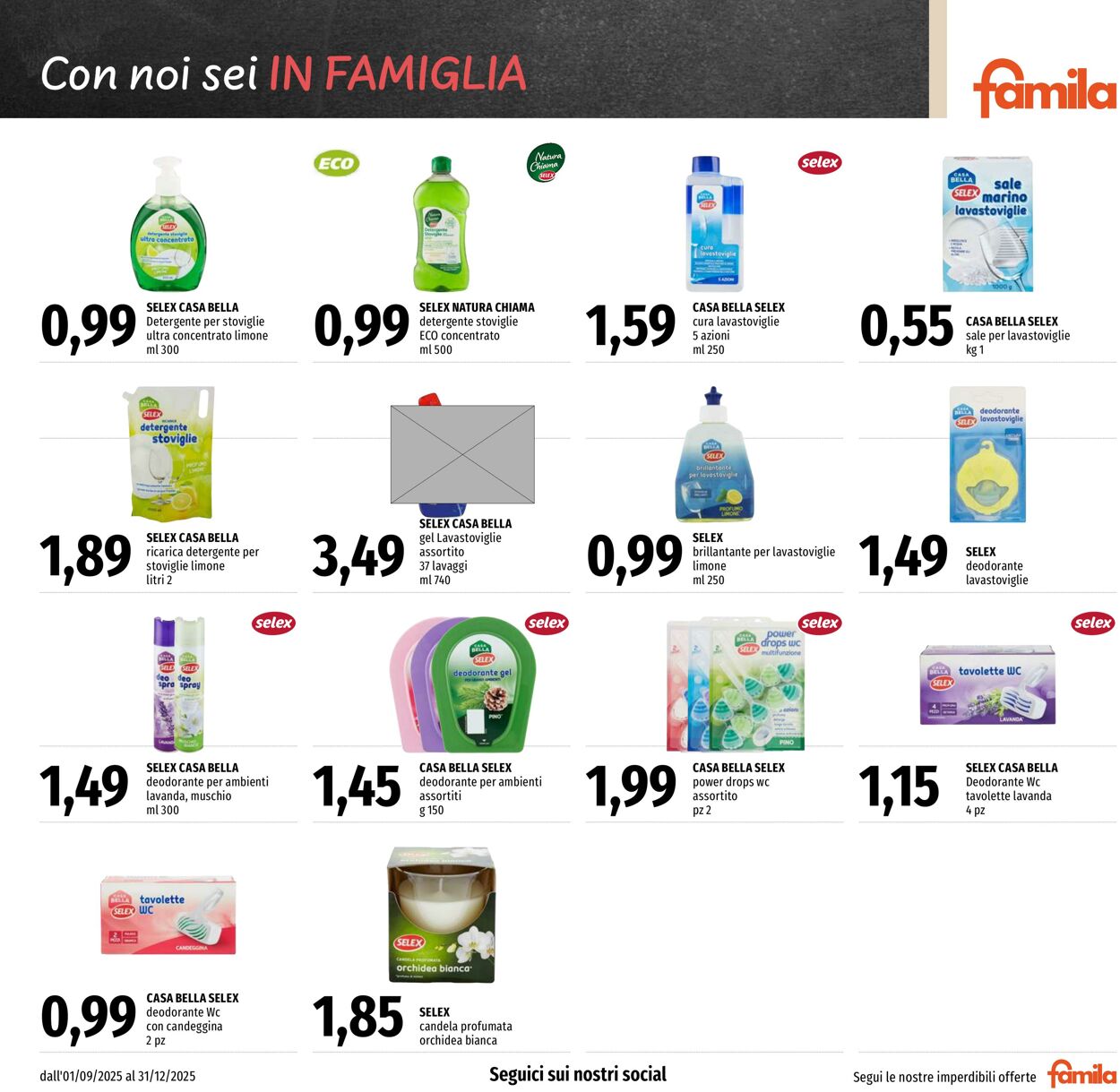 Volantino Famila 01.09.2025 - 31.12.2025