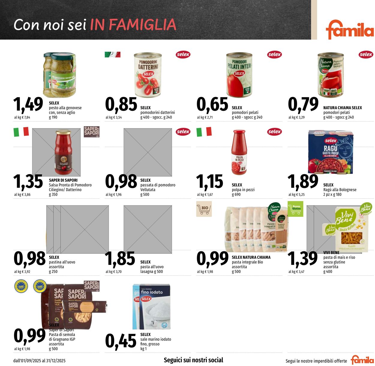 Volantino Famila 01.09.2025 - 31.12.2025