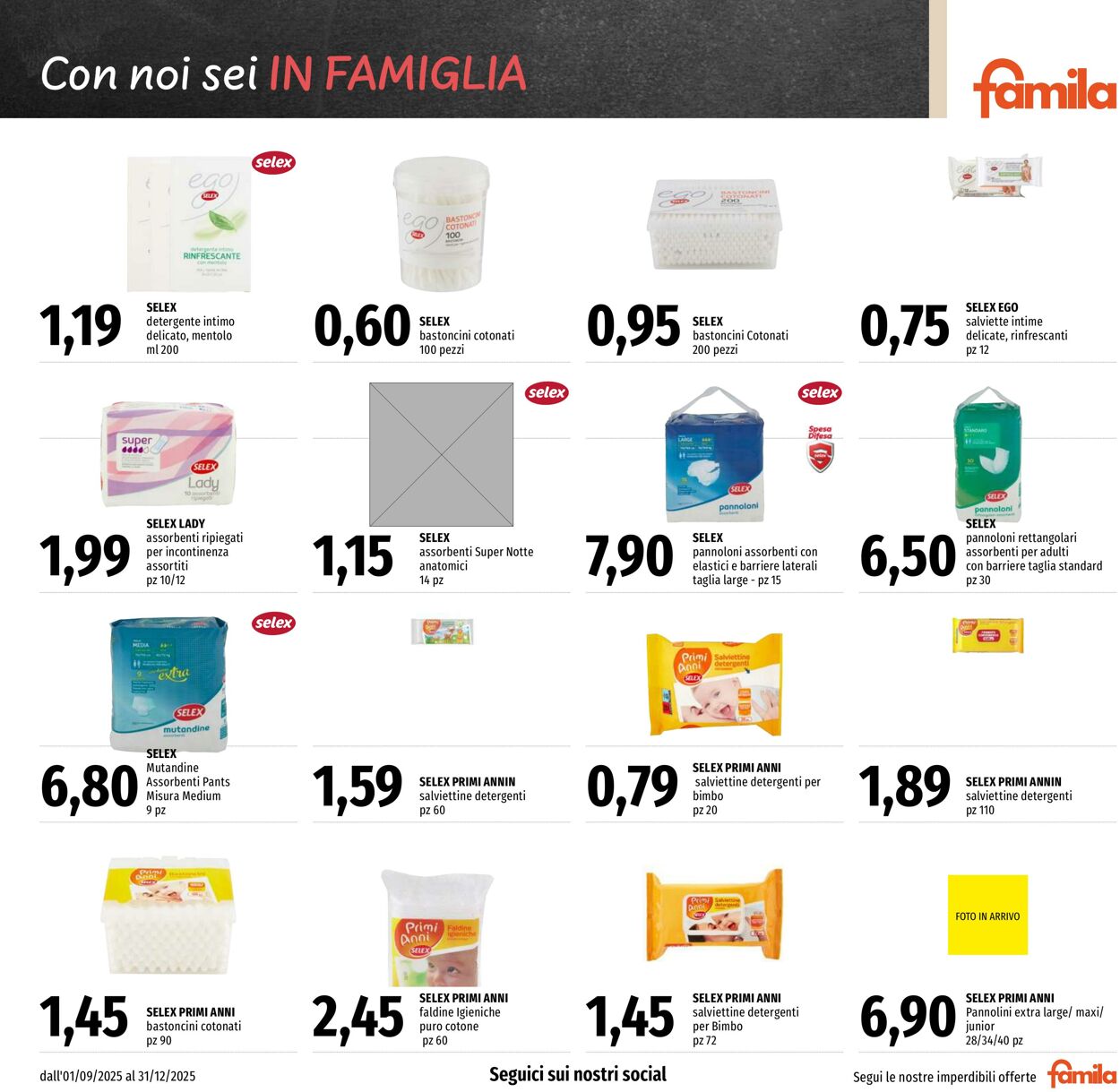 Volantino Famila 01.09.2025 - 31.12.2025