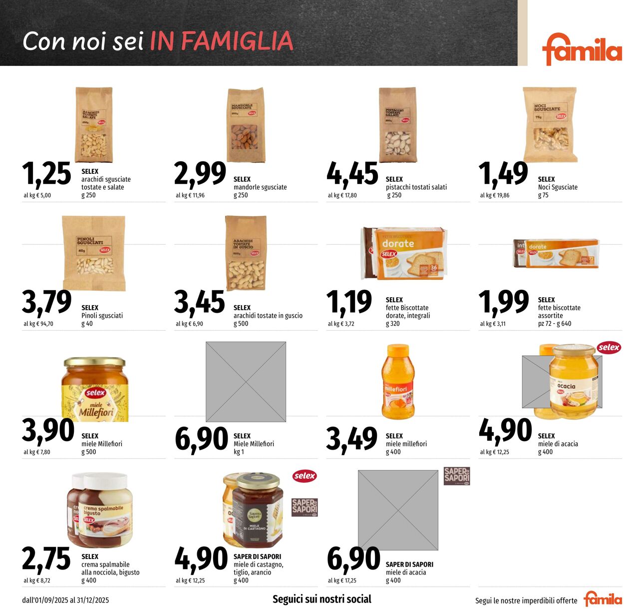Volantino Famila 01.09.2025 - 31.12.2025