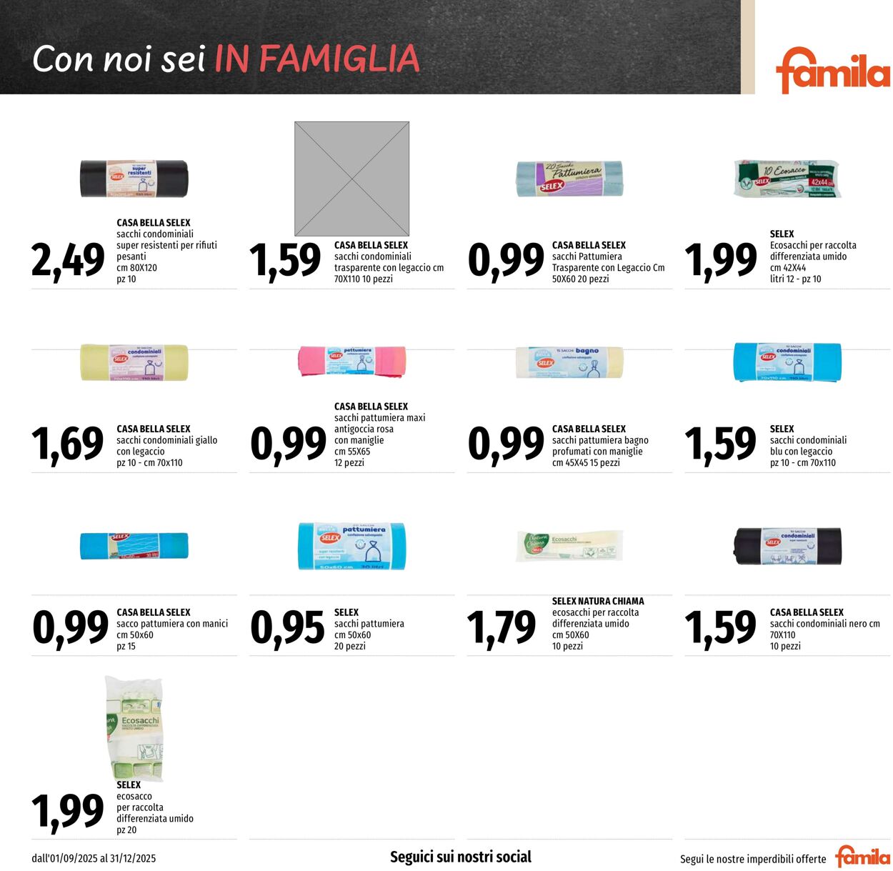 Volantino Famila 01.09.2025 - 31.12.2025