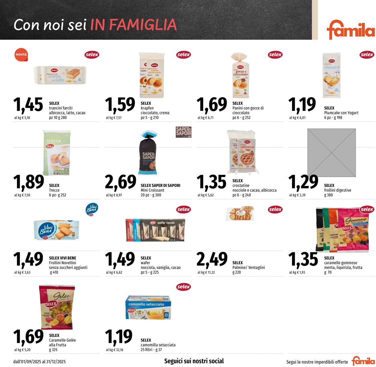 Volantino Famila 01.09.2025 - 31.12.2025