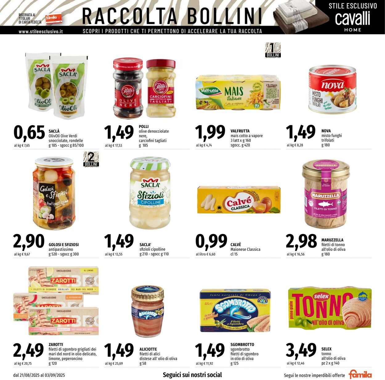 Volantino Famila 21.08.2025 - 03.09.2025