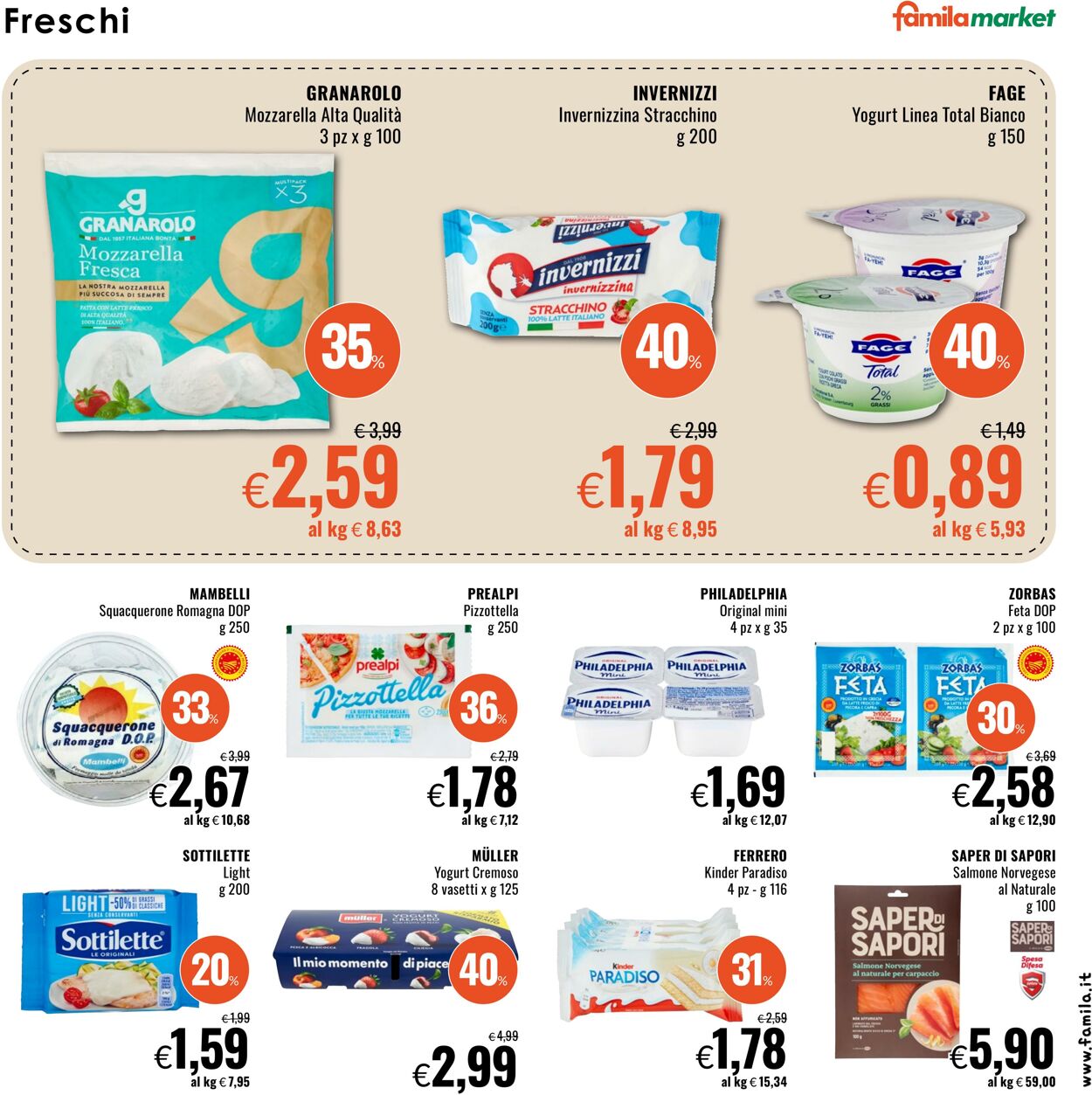 Volantino Famila 16.03.2026 - 25.03.2026