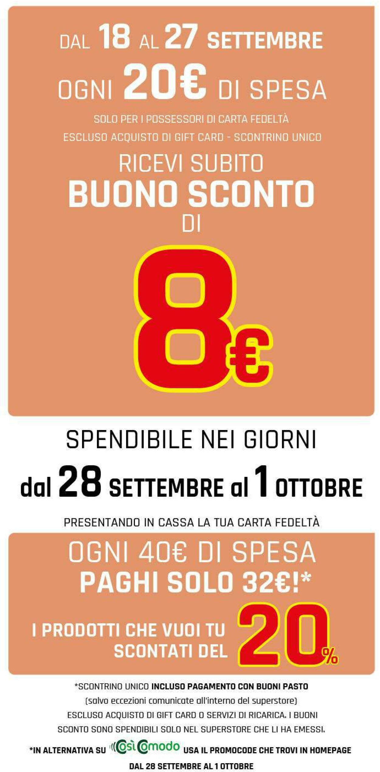 Volantino Famila 18.09.2025 - 27.09.2025