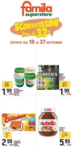 Volantino Famila 18.09.2025 - 27.09.2025