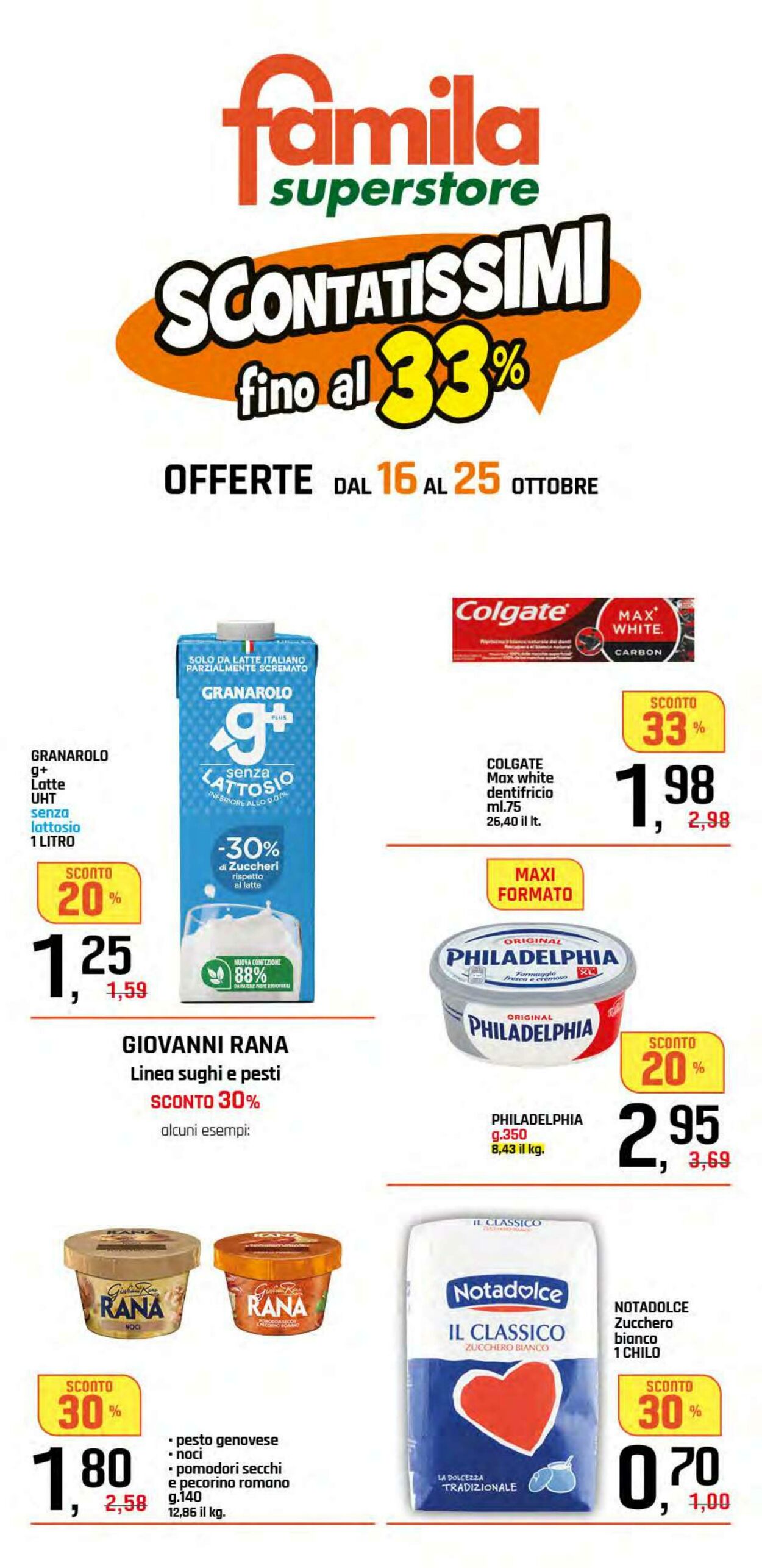 Volantino Famila 16.10.2025 - 25.10.2025