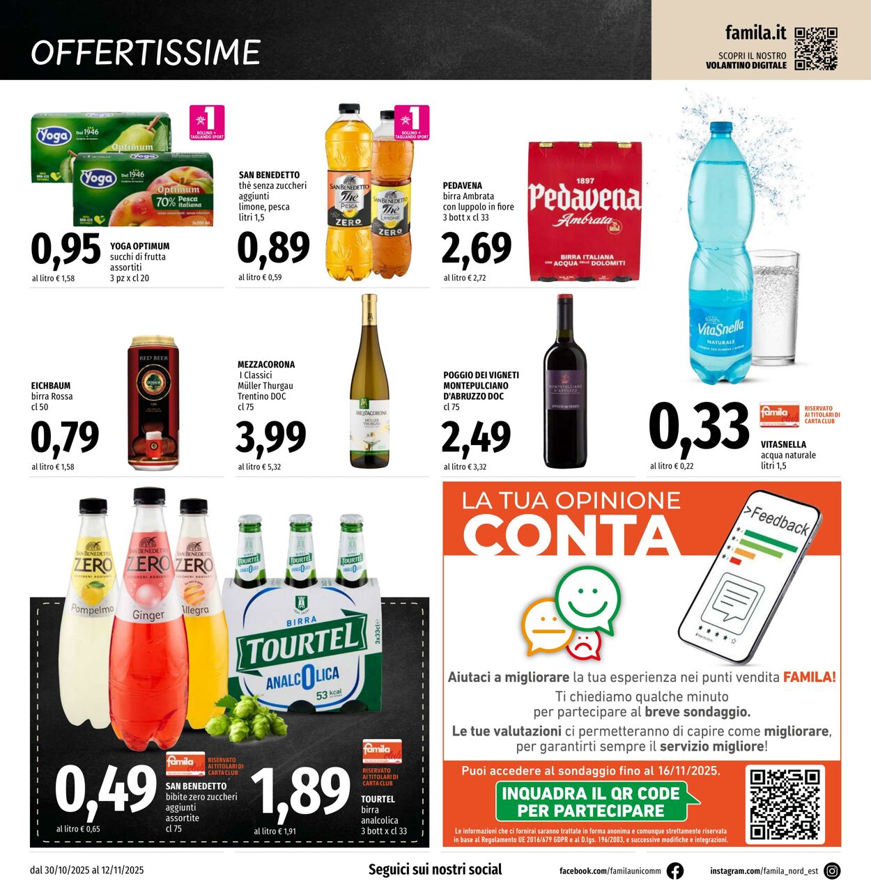 Volantino Famila 30.10.2025 - 12.11.2025
