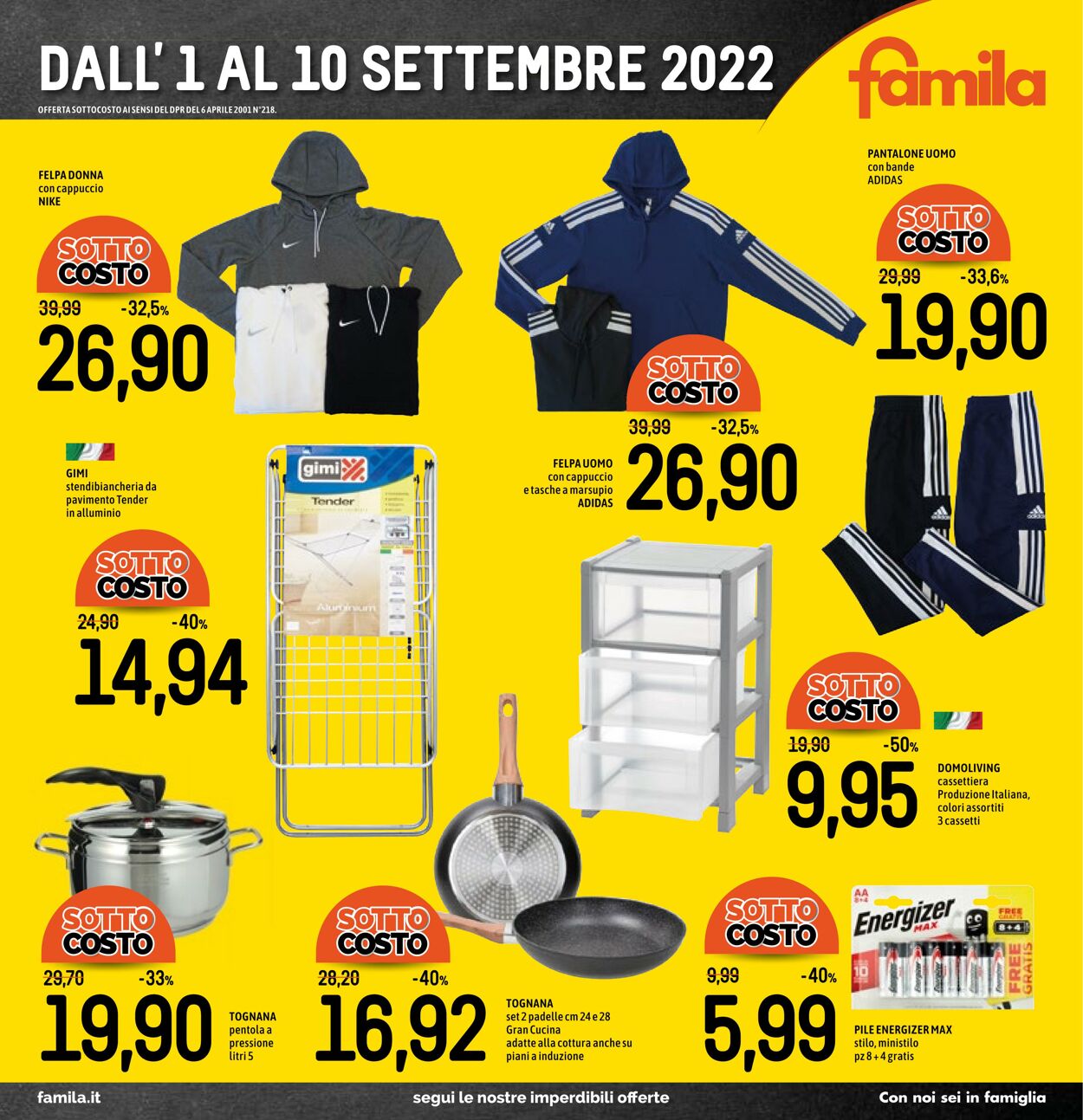 Volantino Famila 01.09.2022 - 14.09.2022