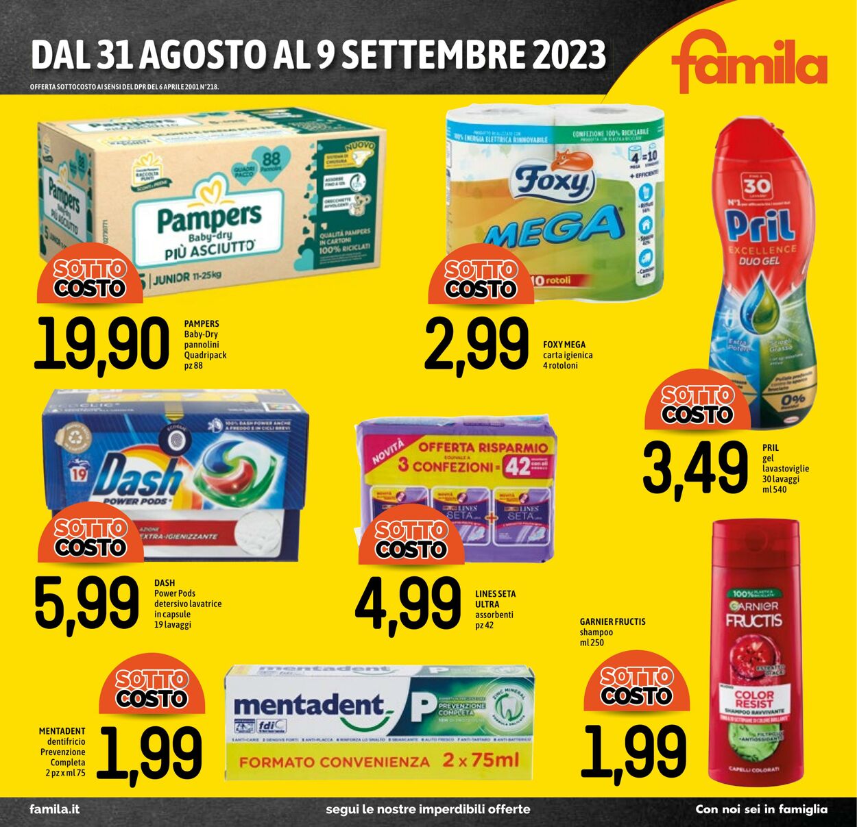 Volantino Famila 31.08.2023 - 13.09.2023