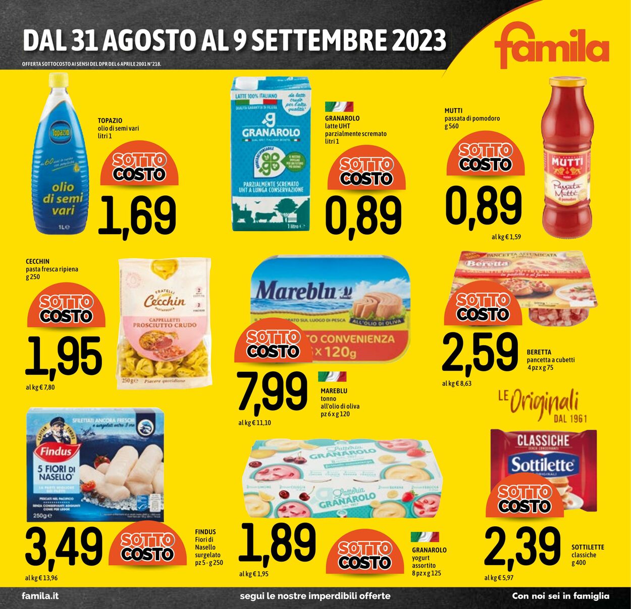 Volantino Famila 31.08.2023 - 13.09.2023