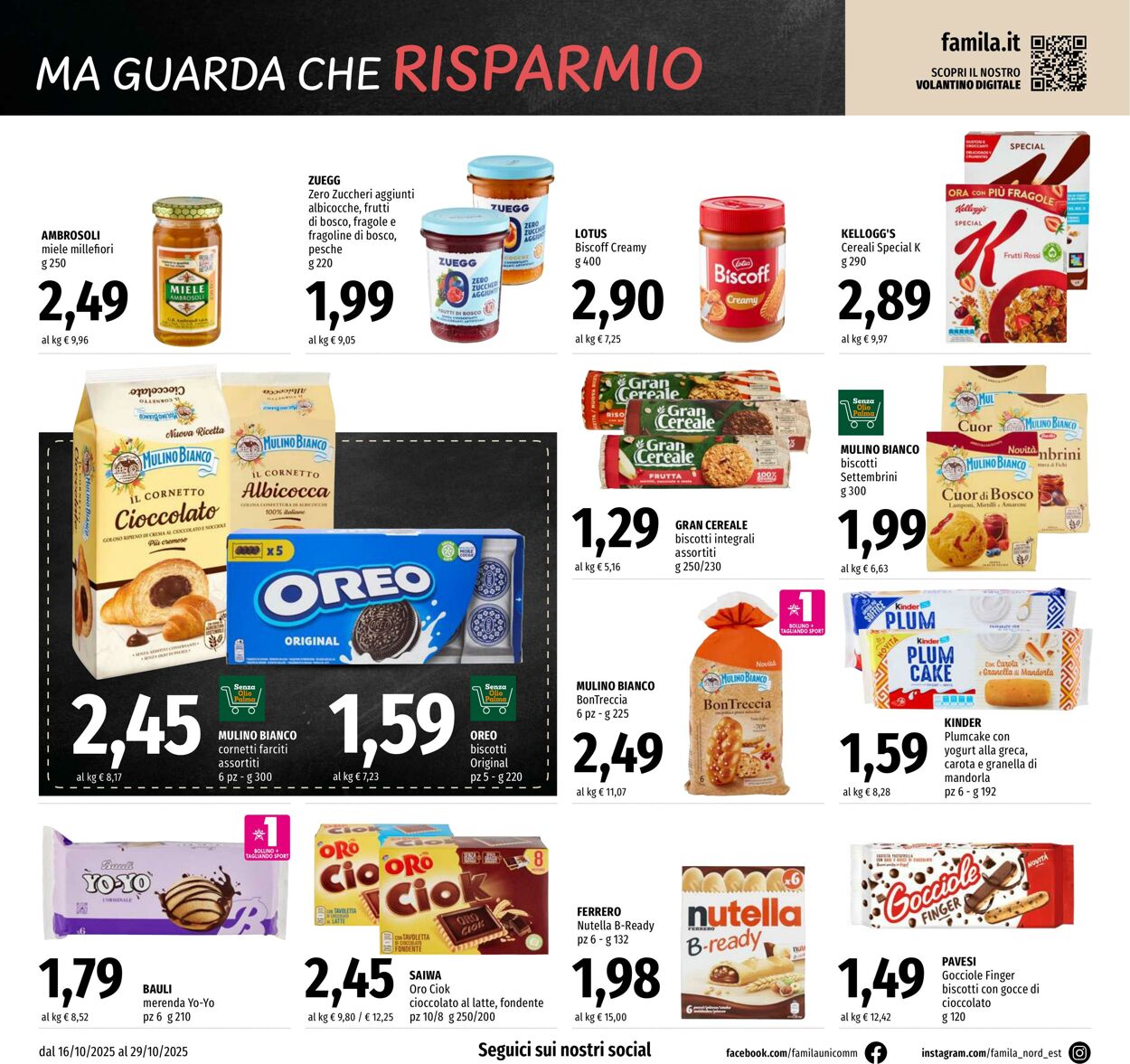 Volantino Famila 16.10.2025 - 29.10.2025