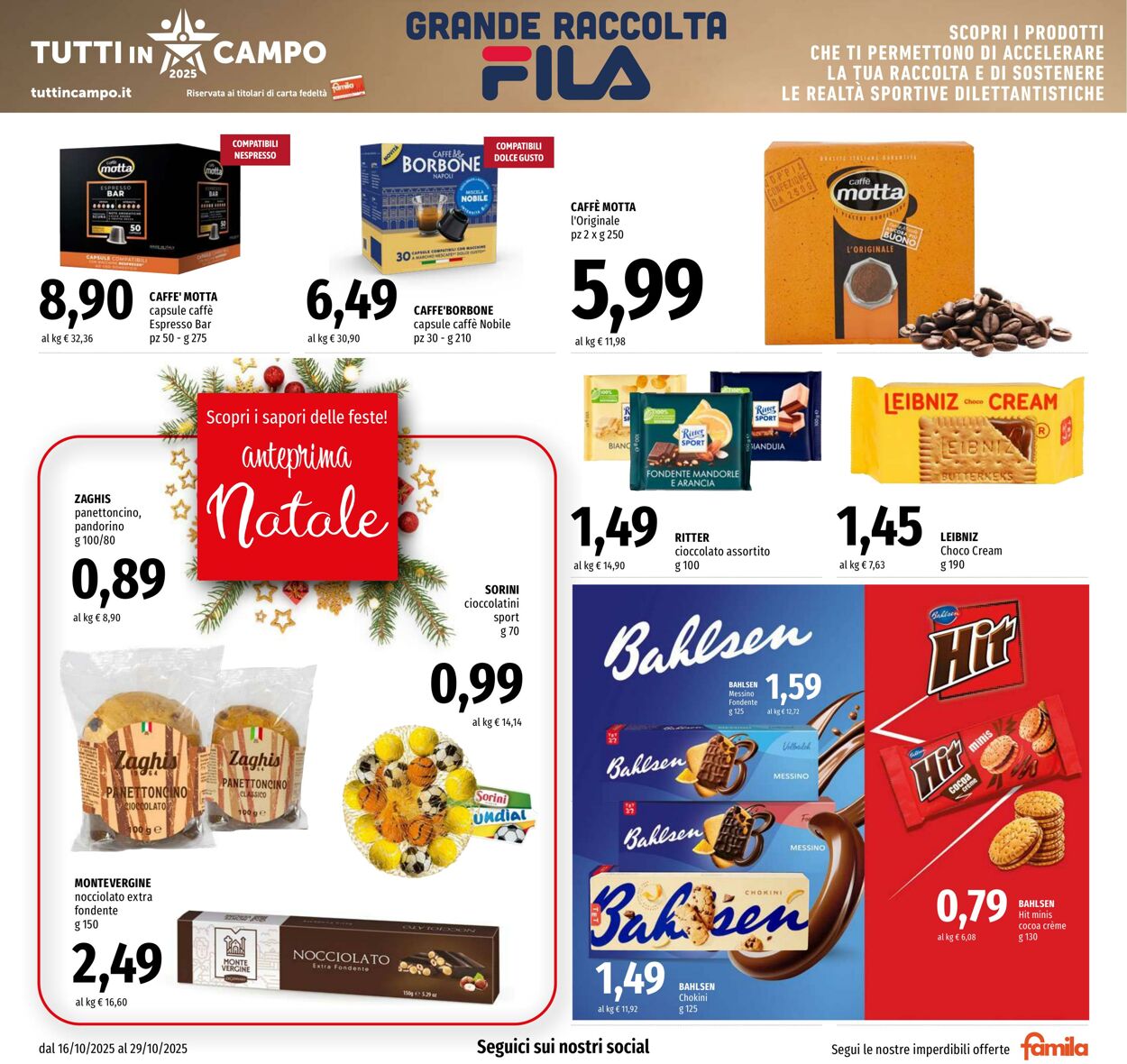 Volantino Famila 16.10.2025 - 29.10.2025