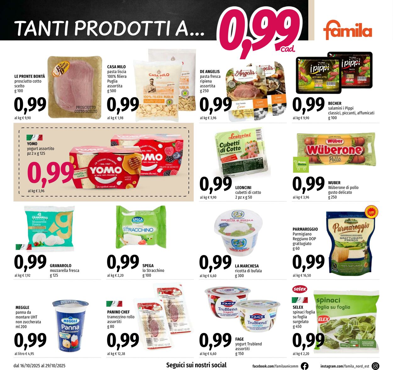 Volantino Famila 16.10.2025 - 29.10.2025