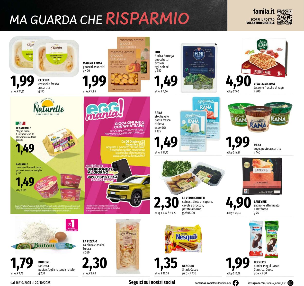 Volantino Famila 16.10.2025 - 29.10.2025