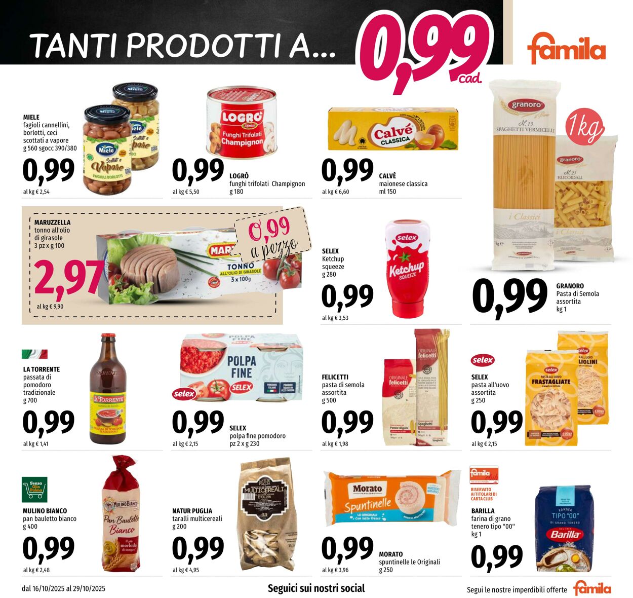 Volantino Famila 16.10.2025 - 29.10.2025
