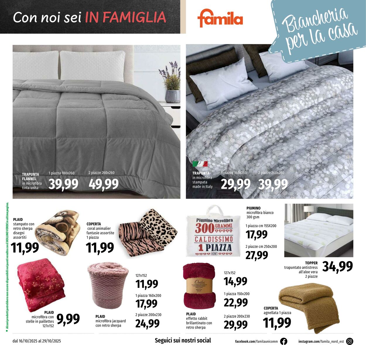 Volantino Famila 16.10.2025 - 29.10.2025