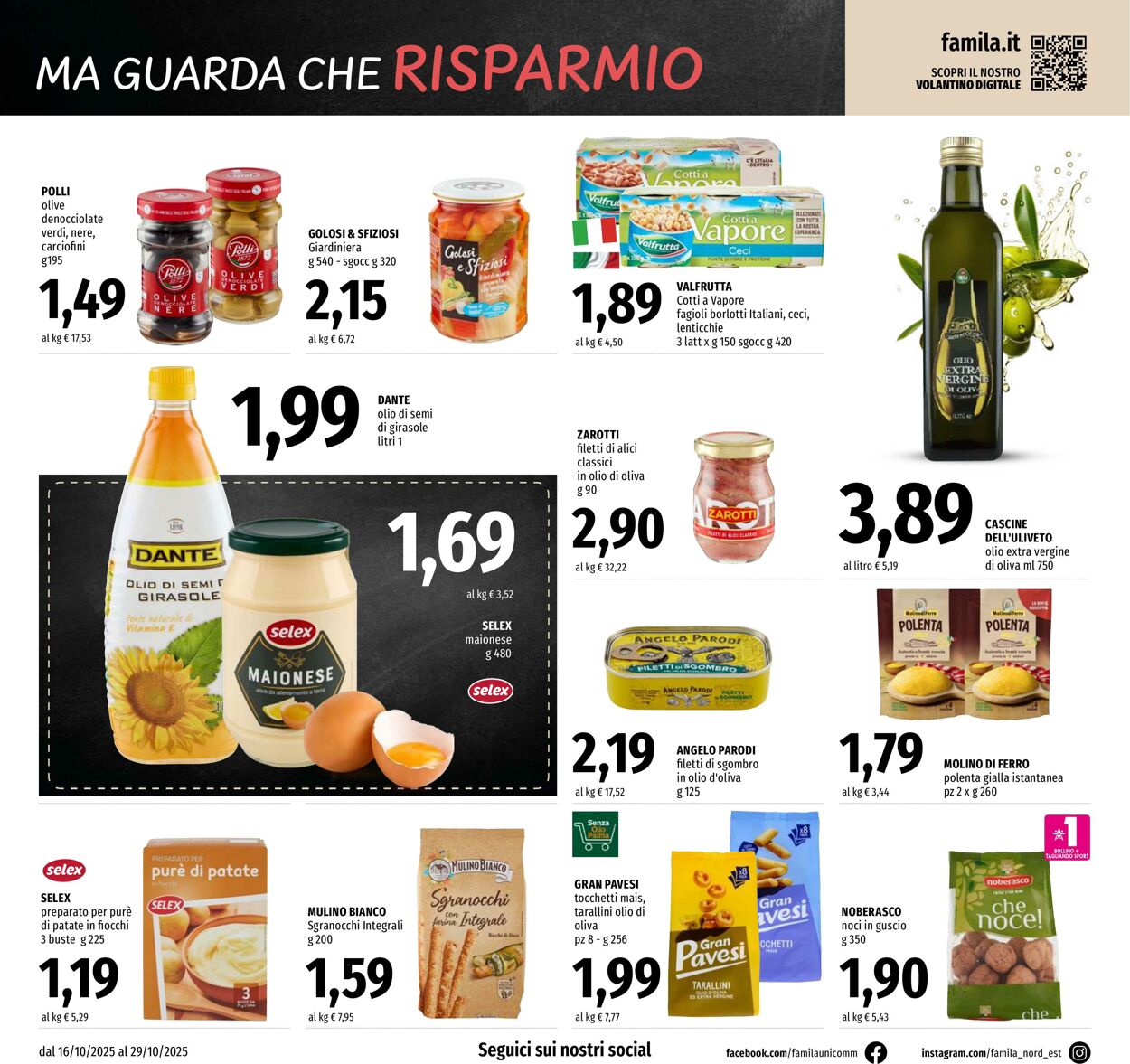 Volantino Famila 16.10.2025 - 29.10.2025
