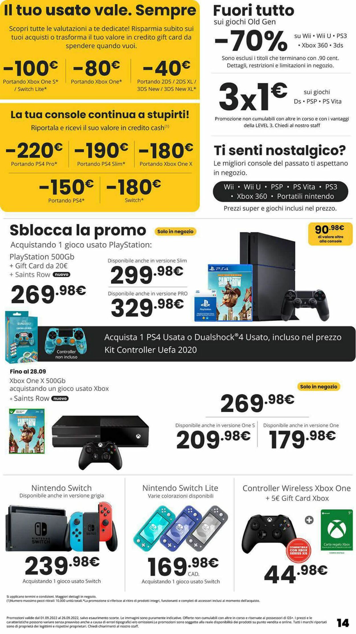 Volantino GameStop 01.09.2022 - 26.09.2022