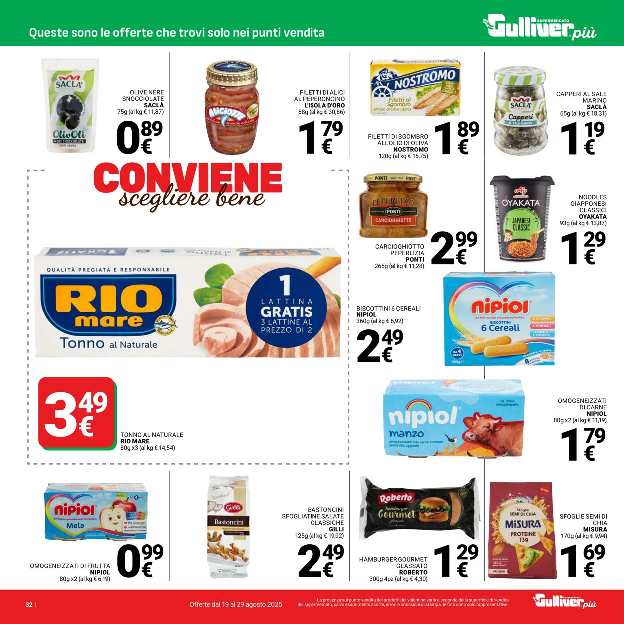Volantino Gulliver 19.08.2025 - 29.08.2025