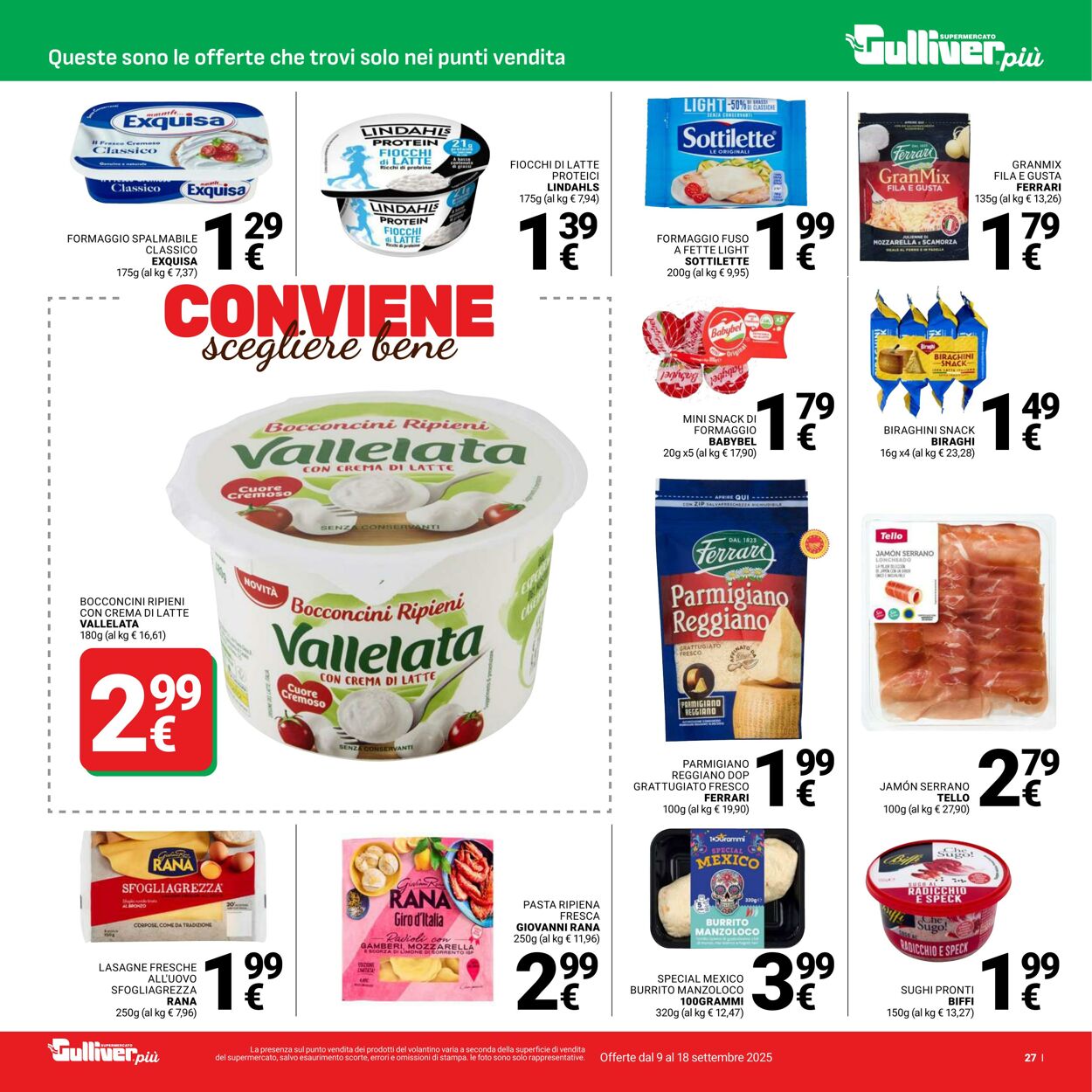 Volantino Gulliver 09.09.2025 - 18.09.2025