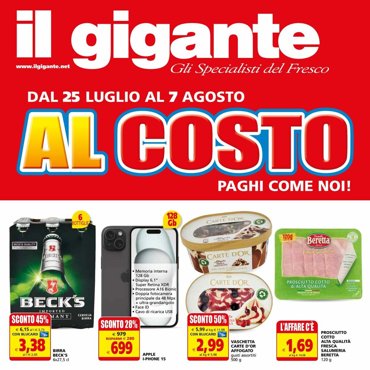 Volantino Il gigante 25.07.2024 - 07.08.2024