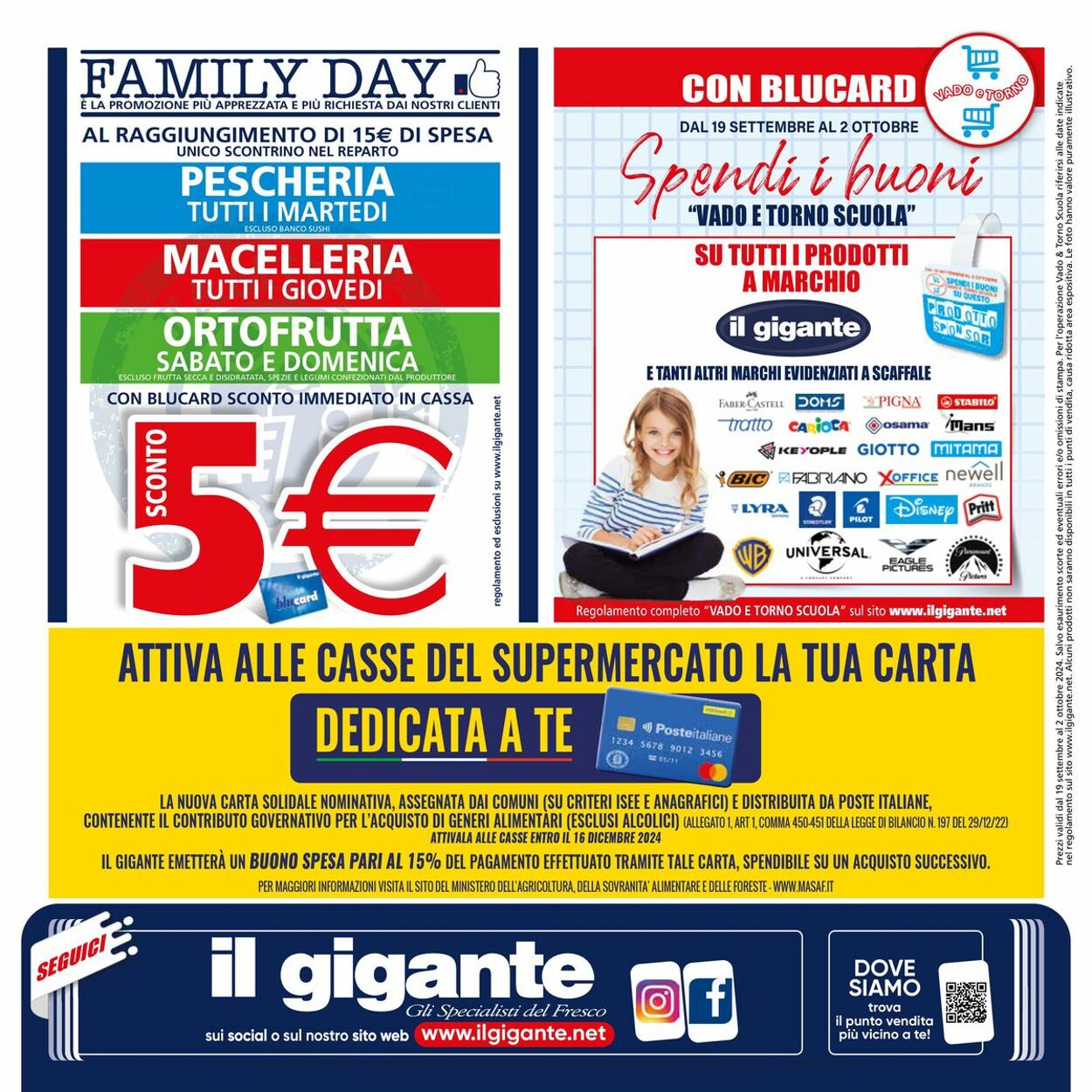 Volantino Il gigante 19.09.2024 - 02.10.2024