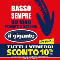 Volantino Il gigante 01.09.2022 - 14.09.2022