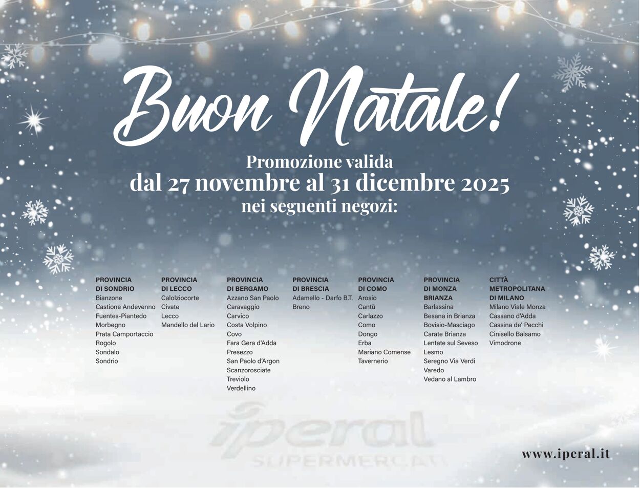 Volantino Iperal 27.11.2025 - 31.12.2025