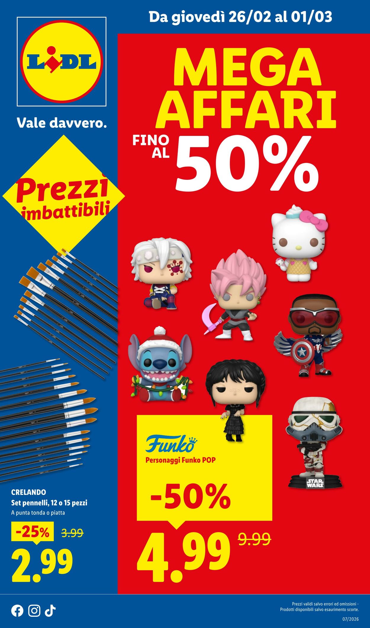 Volantino Lidl - MEGA AFFARI FINO AL 50% - Da giovedì 26/02 al 01/03 | Lidl Italia - lidl.it 21 mar, 2028 - 2 gen, 2029