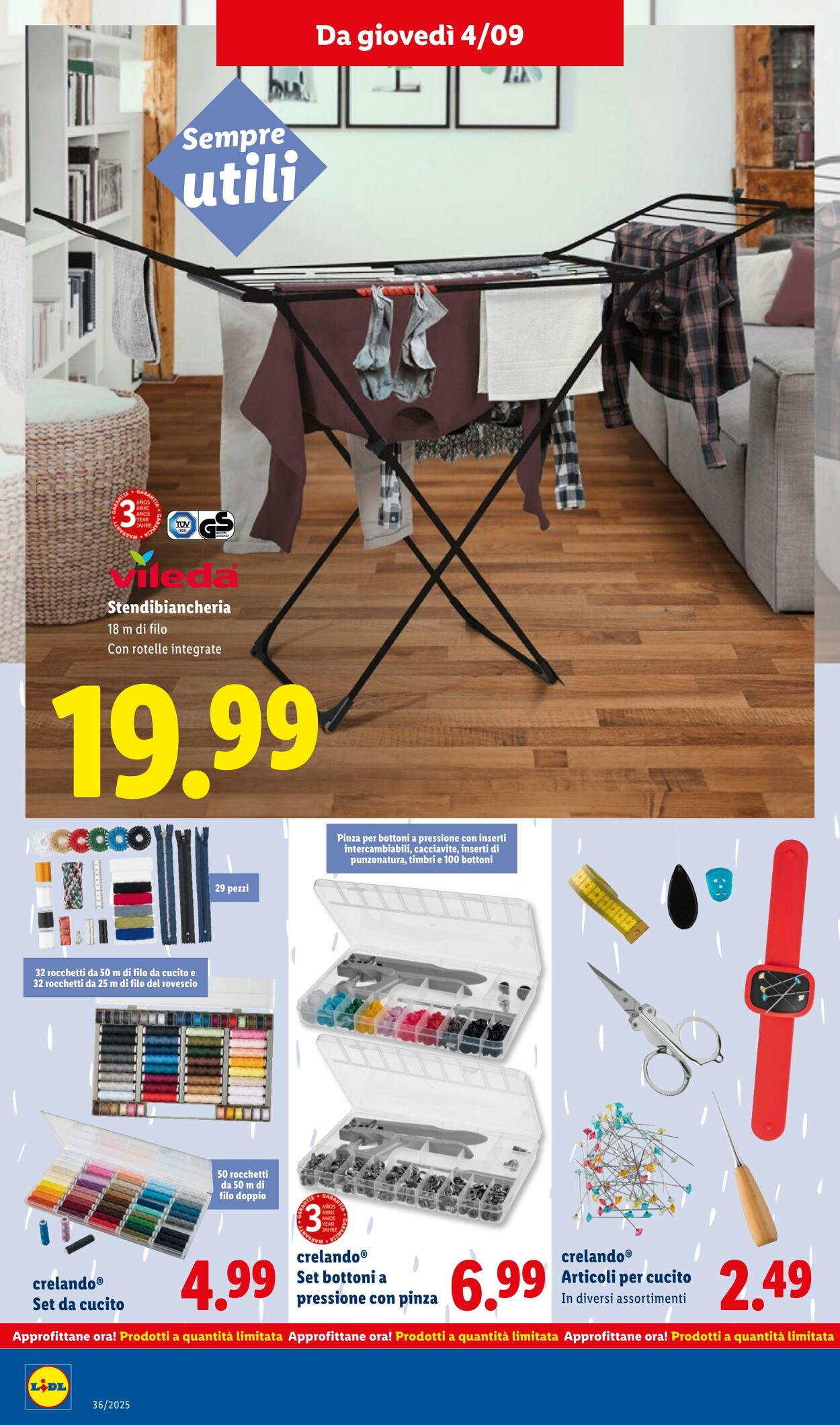Volantino Lidl 01.09.2025 - 07.09.2025