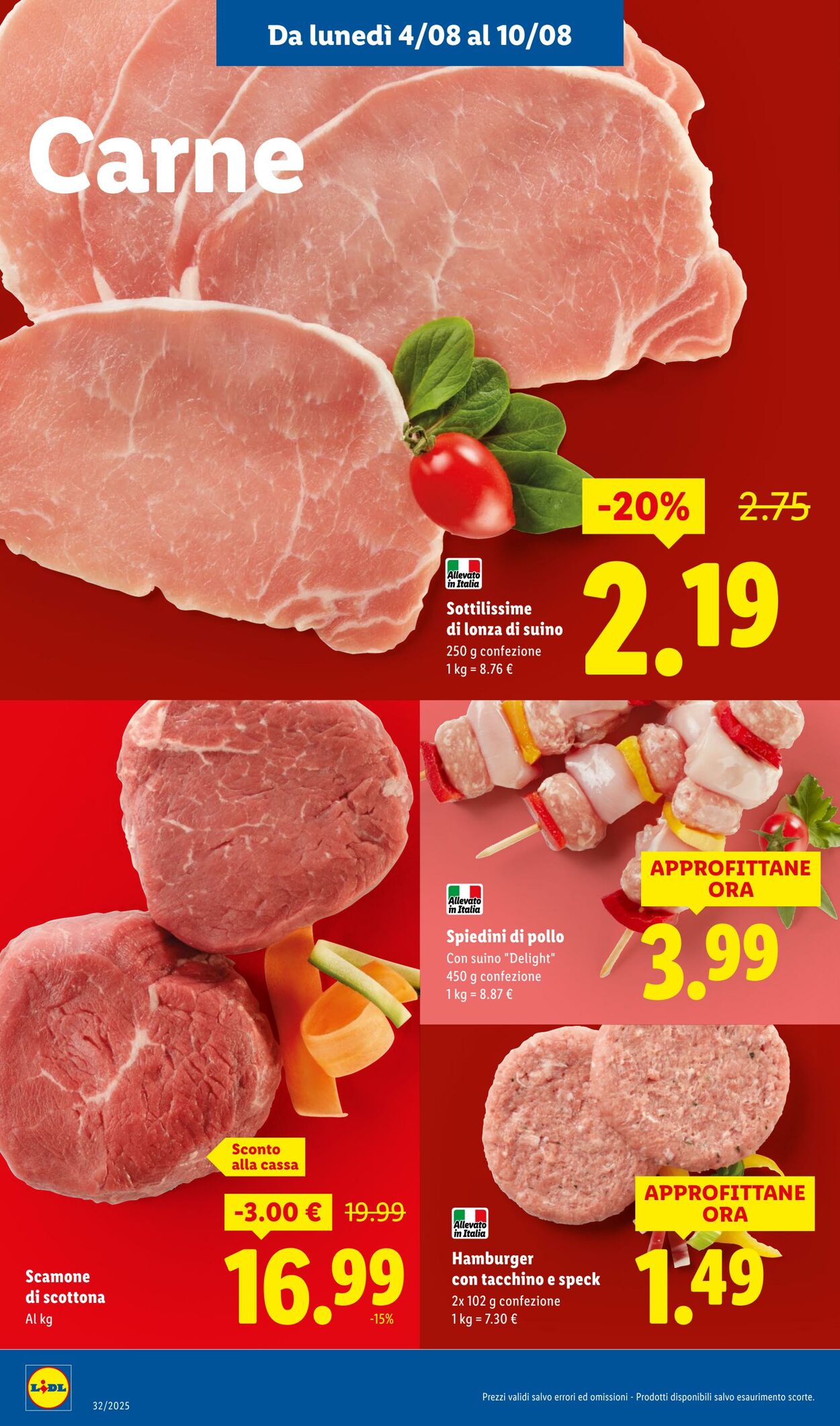 Volantino Lidl 04.08.2025 - 10.08.2025